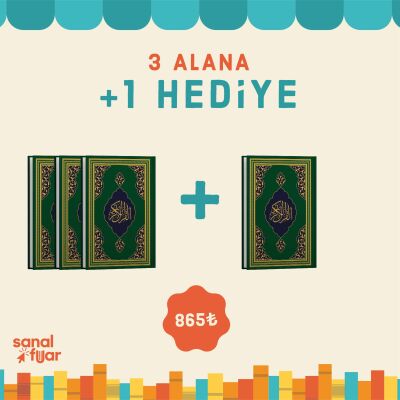 3 AL 1 HEDİYE-6-KURAN-I KERİM -YEŞİL - 1