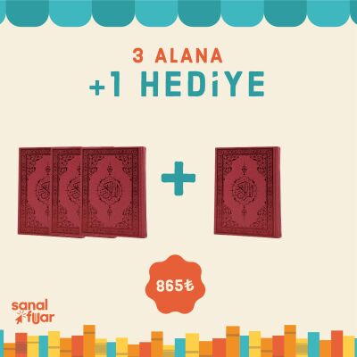 3 AL 1 HEDİYE-9-KURAN-I KERİM-PEMBE (HAFIZ OSMAN HATTI) - 1