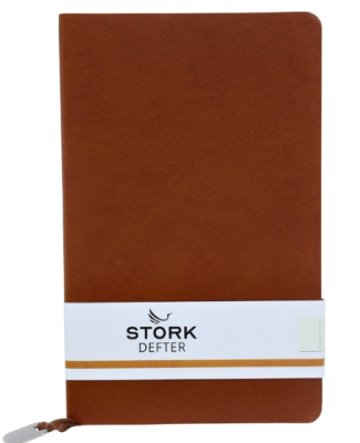 Stork Termo Deri Yumuşak Kapaklı Defter - Kahverengi - 1