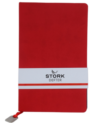 Stork Termo Deri Yumuşak Kapaklı Defter - Kırmızı - 1