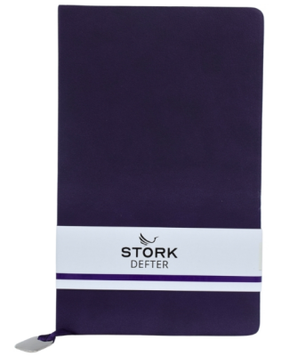 Stork Termo Deri Yumuşak Kapaklı Defter - Mor - 1